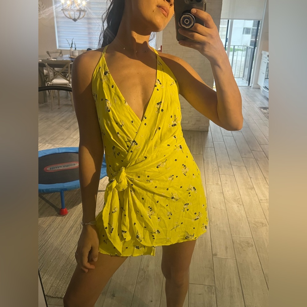 Free people plunging crisscross romper